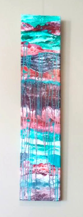 tableau acrylique cascade